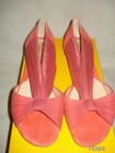 100% AUTHENTIC NEW WOMEN FENDI CINDERELLA CHIFFON RASBERRY FLAT SANDALS US 8.5 — photo 2