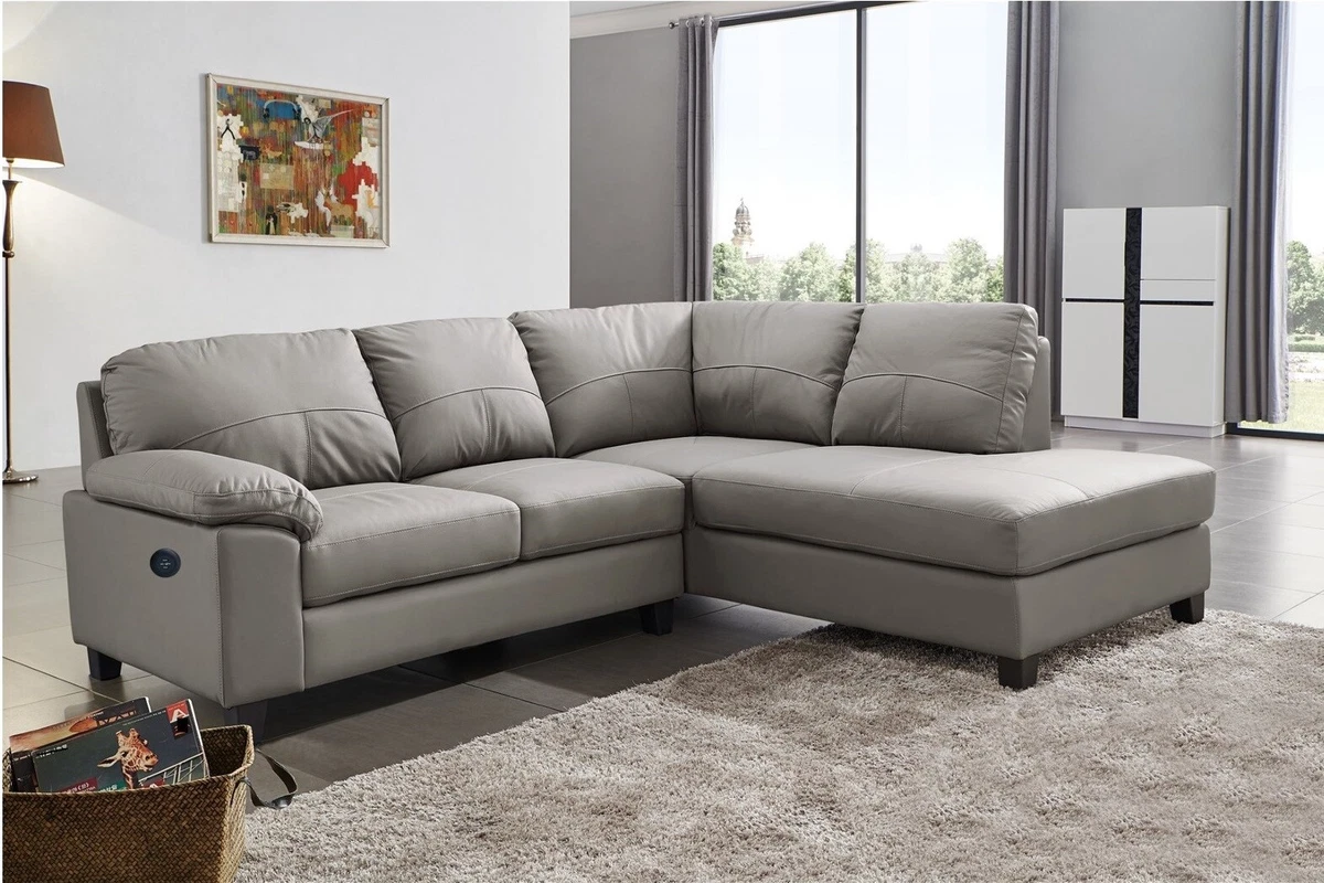 Genuine Leather Corner Sofa Rh