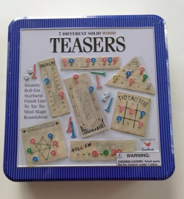 Solid Wood Brain Teasers - 7 Different Brain Busters
