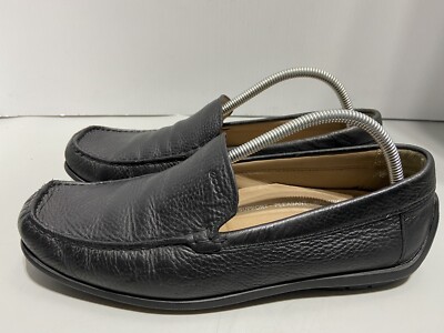 Ecco Driving Moccasins Slip On Shoes Mens Size Extra Wide Black  Leather 43