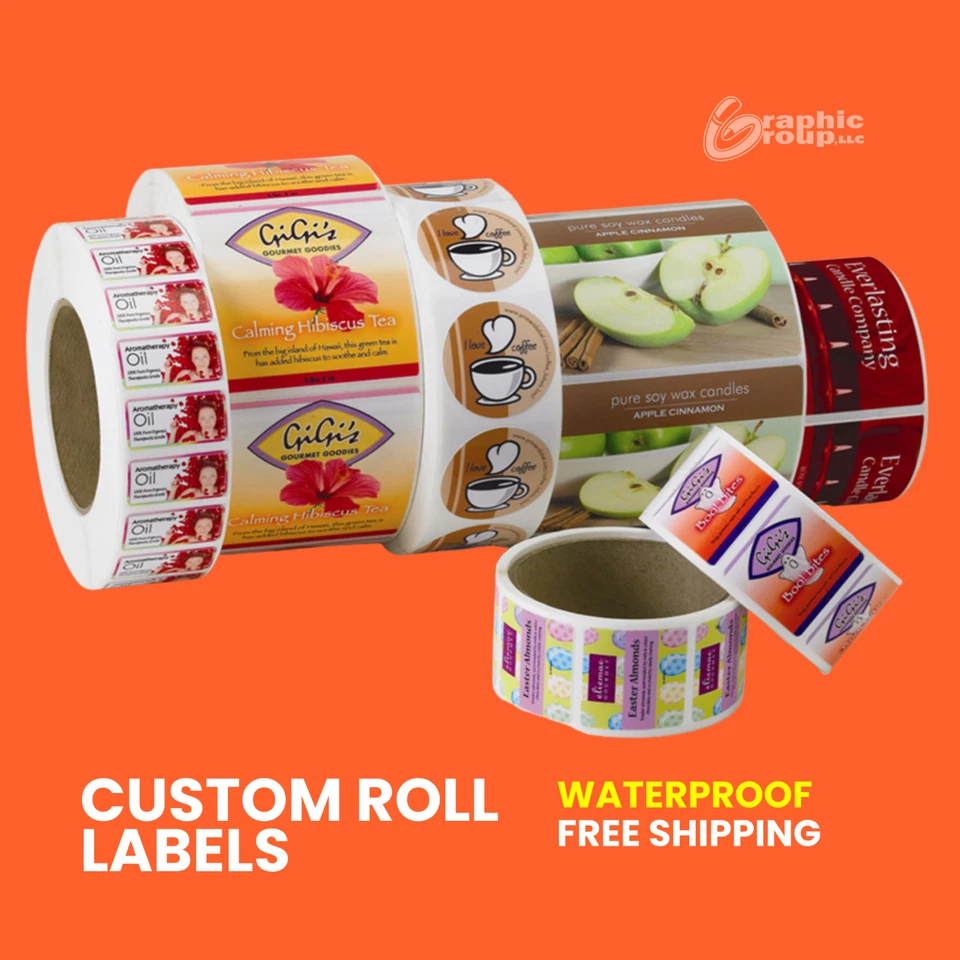 Custom Waterproof Labels | 1000 Stickers on a Roll I FREE SHIPPING - Image 3 of 4