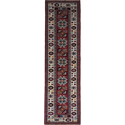 Handmade (2'10'' x 10') Red Afghan Tribal Wool Runner Rug for Hallway