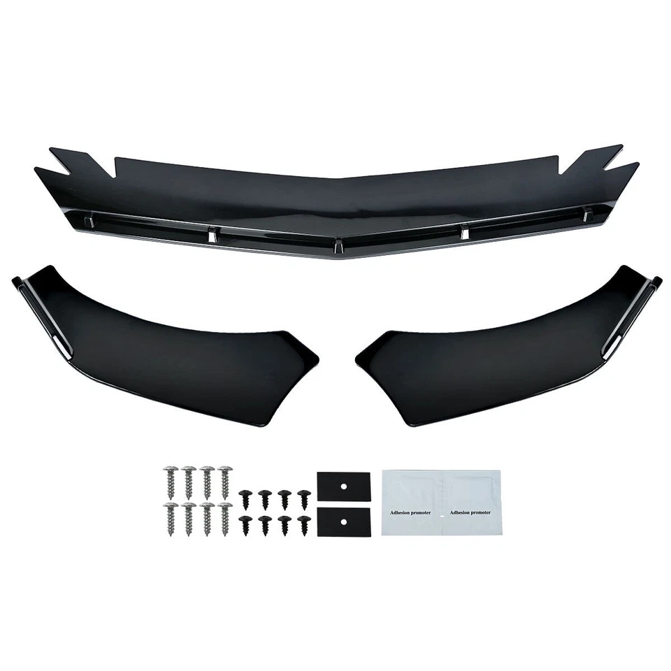 Add-on Fit For Nissan Versa 2007-2012 Front Bumper Lip Spoiler Splitter Body Set Foto 2 de 4