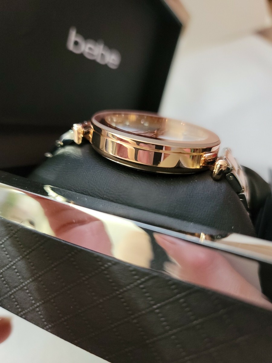 Bebe Rose Gold Color Rhinestone Watch & 2 Bracelet Gift Set  display picture 1