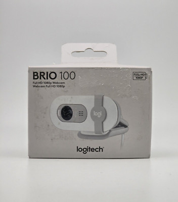 Logitech - Brio 100 1080p Full HD Webcam for Meetings and Streaming - Off-White