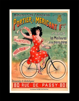 Poster Vintage Cyclisme – Affiche Paris France – Vélo Bicyclette – Italie