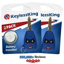 2x Keyless Entry Remote Car Key Fob for Jeep Dodge Chrysler OHT692427AA 3b Blue