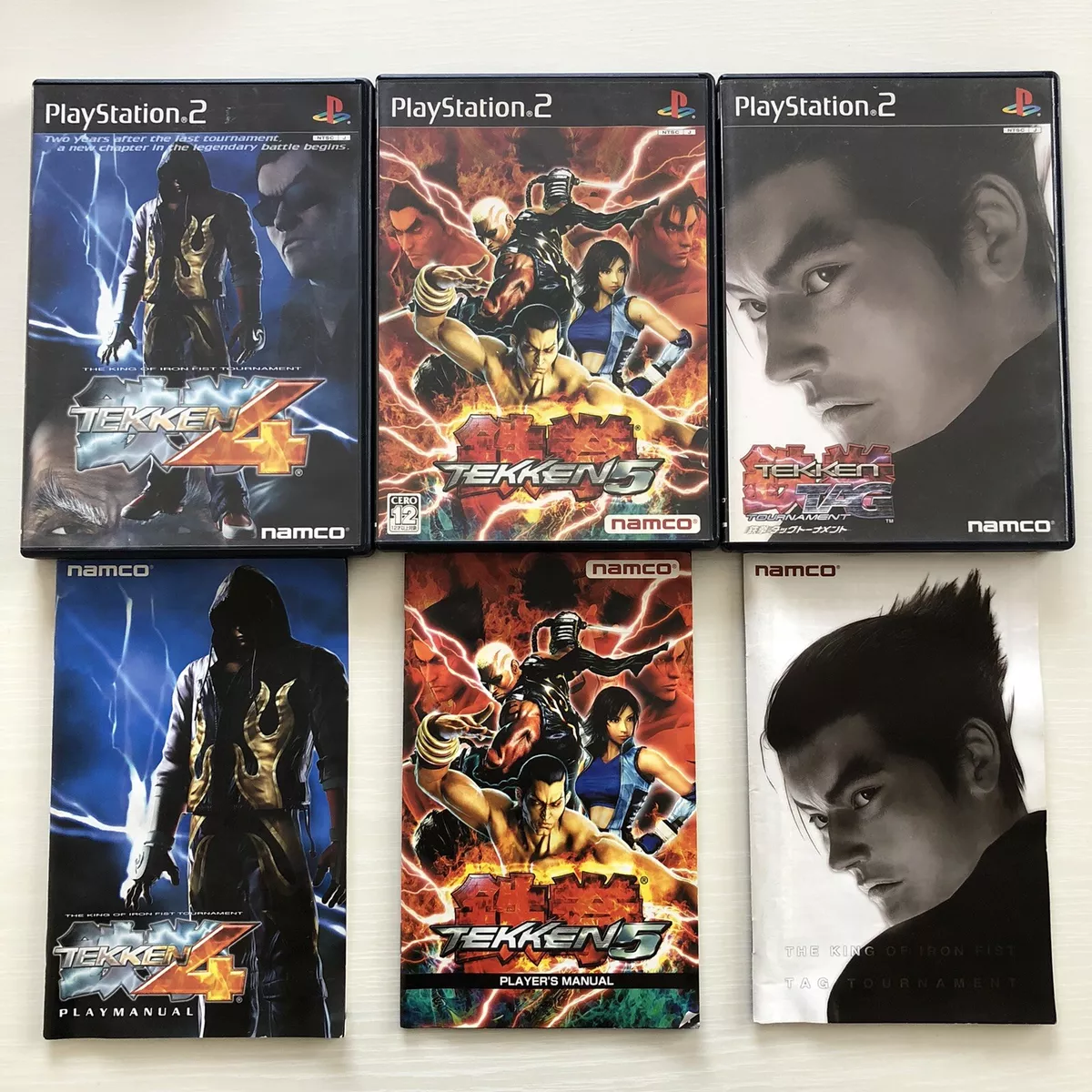 Tekken 4 5 Tag Tournament Action Namco Game 3 set of games PlayStation PS2  Japan