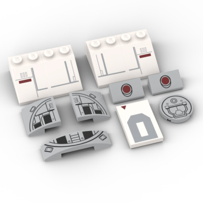 Upgrade-Kit (bedruckte Teile) für LEGO  Star Wars 75393 Mashup X-Wing