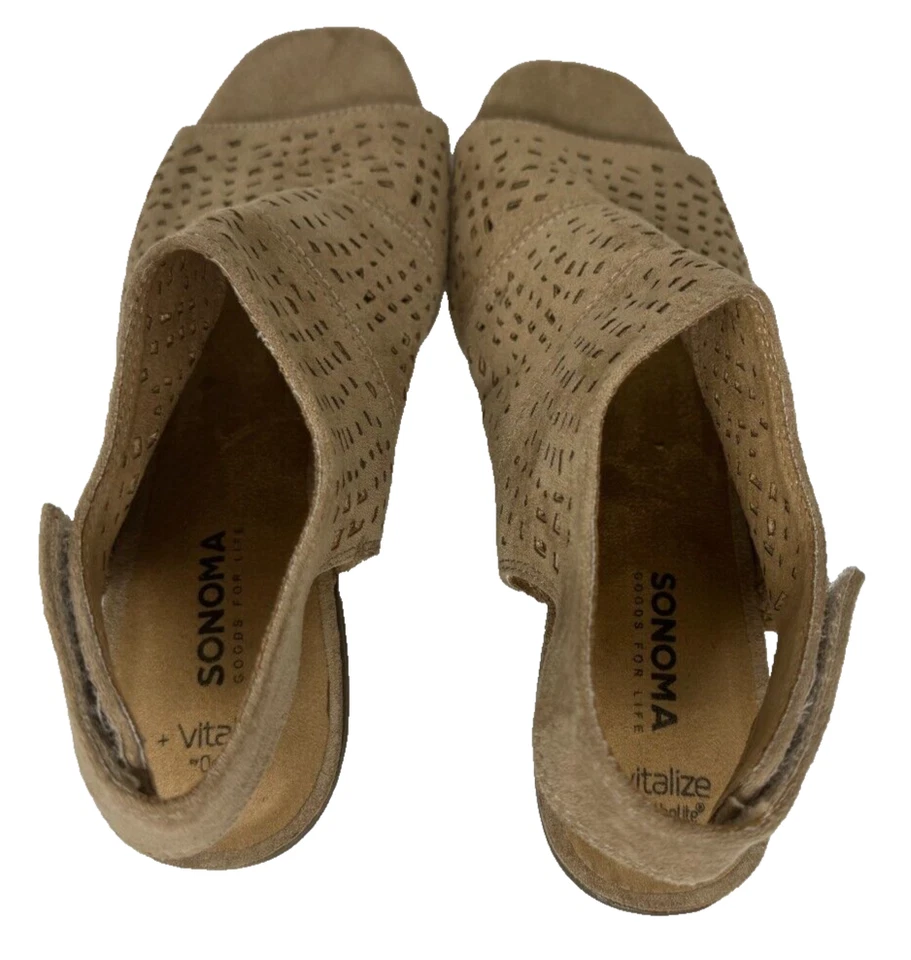 Vestido para mujer Sonoma australiano con cordones cómodo al tobillo tacones tostado/taupe talla: 9,5 97N Foto 3 de 4