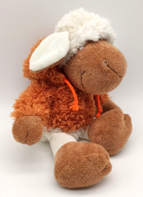 NICI Fotohalter Schaf Jolly Mäh | Mit Orangem Pullover | Kuscheliges Geschenk