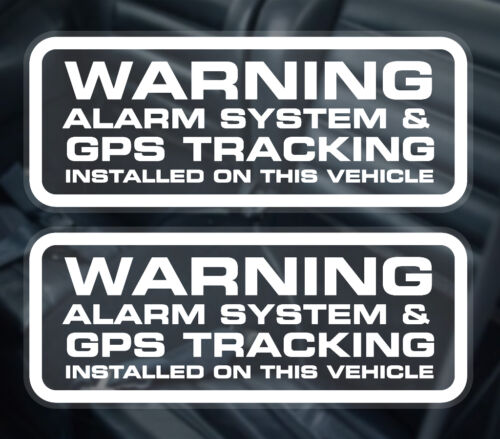  2 X Car Alarm Window Stickers / GPS Tracker Installed Warning Sticker.  - Photo 1 sur 1