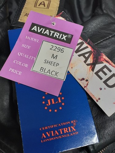 AVIATRIX men's black biker jacket, size M - BNWT - Picture 6 of 8