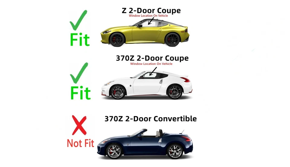 Se adapta a 09-20 Nissan 370Z / 23-25 Z cupé conductor puerta lateral izquierda ventana vidrio Foto 2 de 4