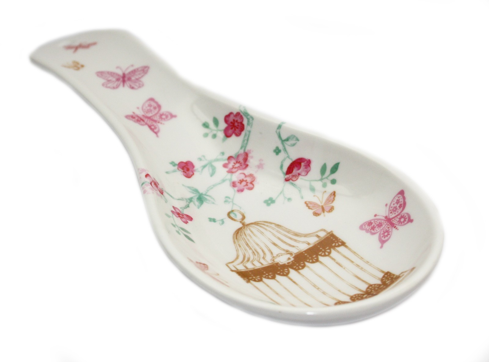Butterfly Blossom Floral Pretty Melamine Spoon Rest Coaster Kitchen Surface NEW