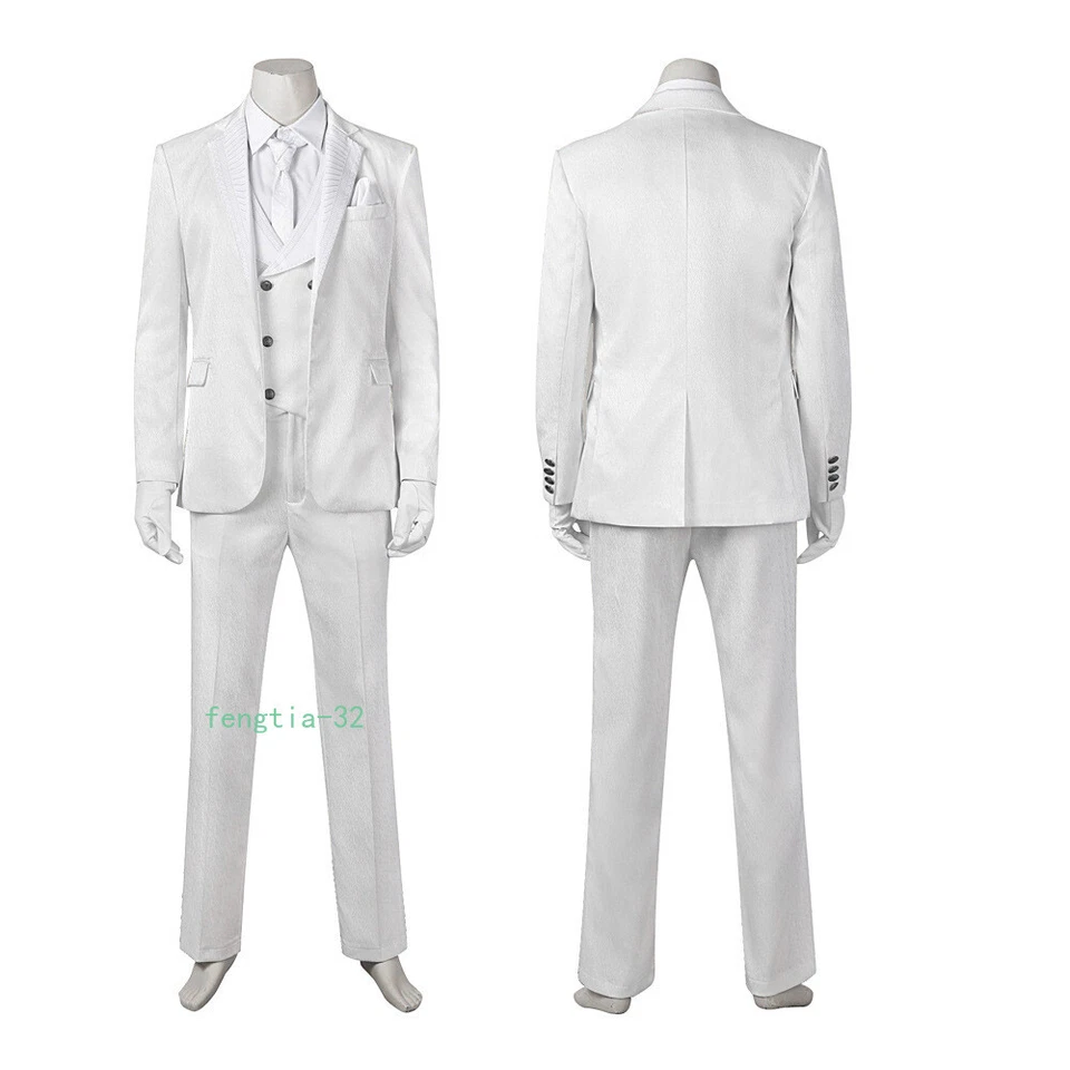 Cosplay Moon Knight Werewolf By Night Uniform Suit White Mask Costume Adults New - Image 4 of 4