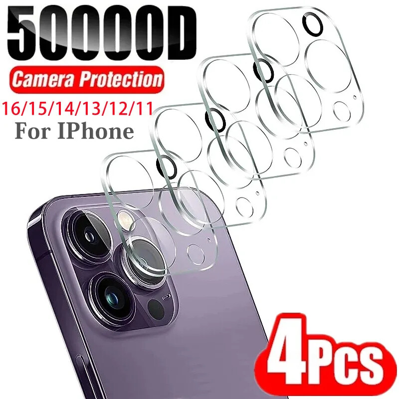 Camera Lens Protector For iPhone 16 15 14 13 12 11 Pro Max Case Tempered Glass