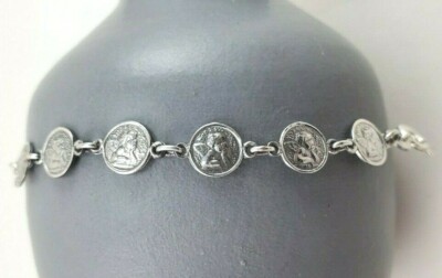 inch Sterling Silver 8mm Raphael Angel Bracelet