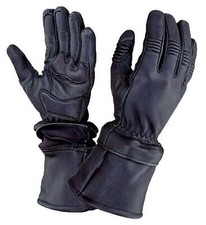 UNIK Men's 2-IN-1 Gauntlet Cowhide Leather Motorcycle Gloves w/ Zip-Off Cuffs