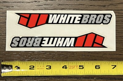 2 Universal Fitment White Brothers Racing Decals Stickers | Multicolor ...