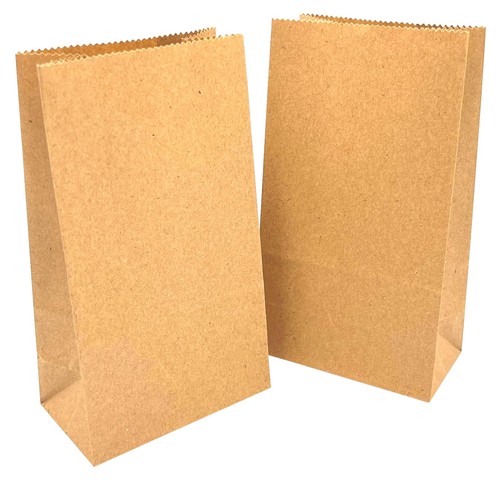 20 Sacs Papier Kraft à Fenêtre L22 X H27 X P11 Cm - Kraft Brun