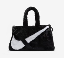 Nike Sportswear Faux Fur Tote (10l) - Black & White