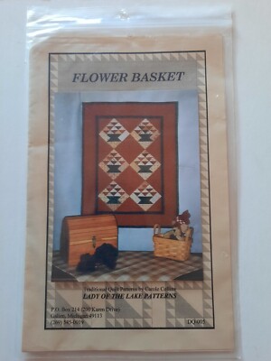 New Flower Basket Quilt Pattern Lady Of The Lake Patterns FREE SHIPPING