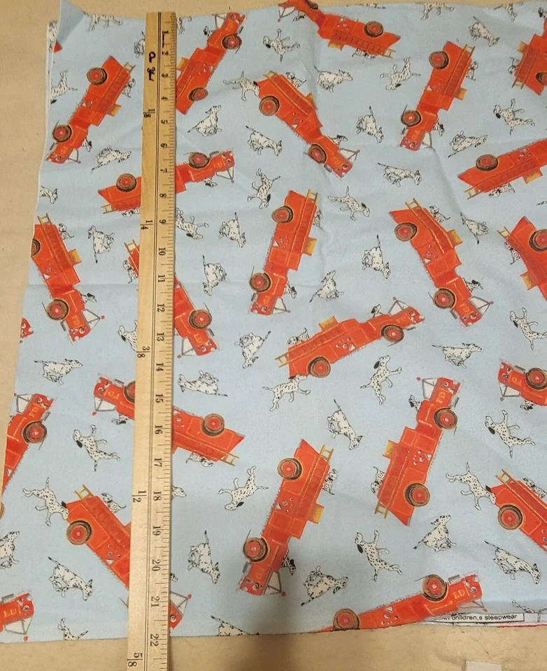 Marcus Brothers Textiles Cotton Quilt Fire Truck Engine Dalmatian Dog 22"x36" - Image 2 of 4