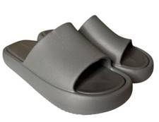 J / SLIDES NYC Beach Slides SQUISH Gray EVA Sandals Size 8M