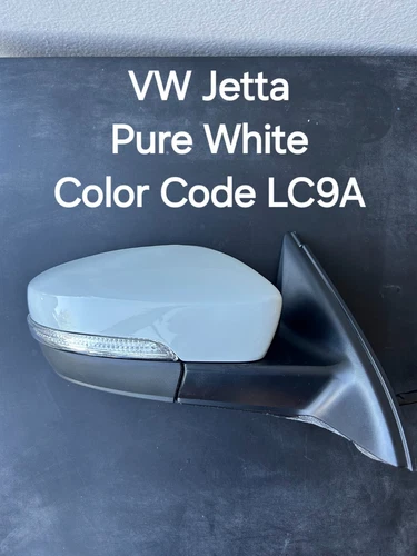 NEW WHITE MIRROR Passenger RH for 15-16 VW Jetta Power Heated Signal