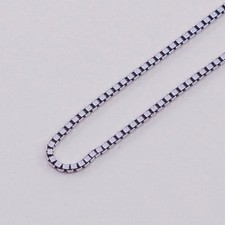 24  , 1mm, Vintage Italian sterling 925 silver box chain, made in Italy chain
