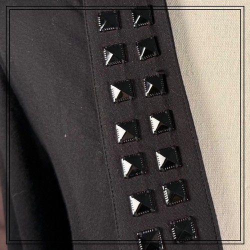 Guess Los Angeles Black Embellished Open Front Cardigan Sweater Size Mei - Picture 6 of 14