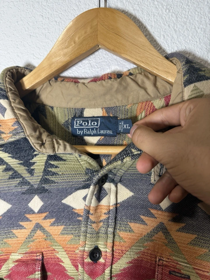 ralph lauren southwestern aztec navajo beacon shirt medium - Image 3 of 4
