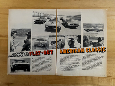 1973 Print Article Firebird Charger Laguna Mustang Javelin AMX Century 4 Page