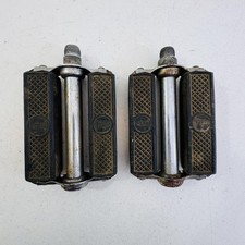 Vintage Raleigh Bike Pedals Pair 9/16" Block Sport Sprite Sir Walter Cotter A81