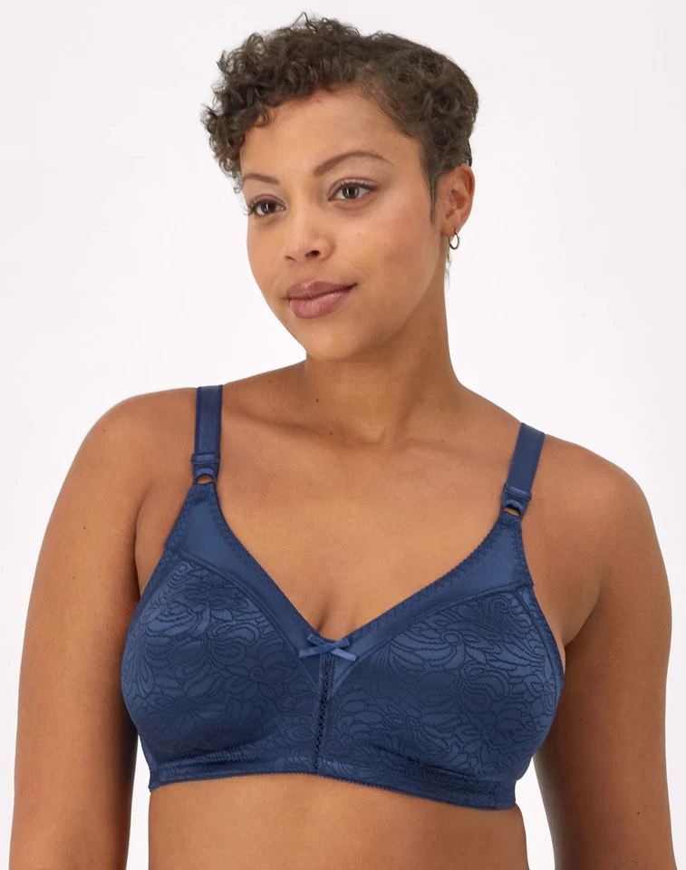 Sujetador Bali Doble Soporte Sin Alambres Encaje Spa Cierre Mujeres Suave Comodidad U Sin Costuras