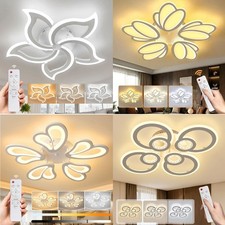 Dimmable LED Ceiling Light Modern Chandelier Lights Lamp Living Room Bedroom UK