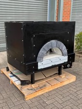 Gas / wood hybrid commercial Italian stone pizza oven built in inset design
