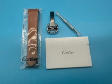 Cartier 21x18 Honey Brown Leather Watch Strap Deployment Clasp SANTOS LARGE NEW