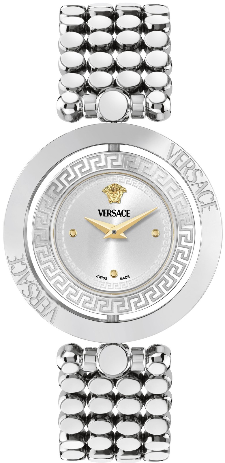 Versace VEHFA0325 Eon Restyling silver gold Stainless Steal Women's Watch NEW