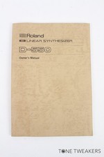 Roland D-550 Owners Manual synthesizer rack sound module VINTAGE SYNTH DEALER