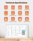 15.6 Inches Smart Digital Calendar, Electronic Starlight Calendar Wall Touch ...