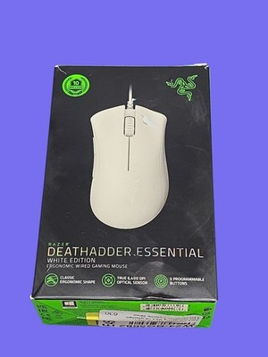   Razer DeathAdder Essential Gaming-Maus   Weiß   6400 DPI   USB