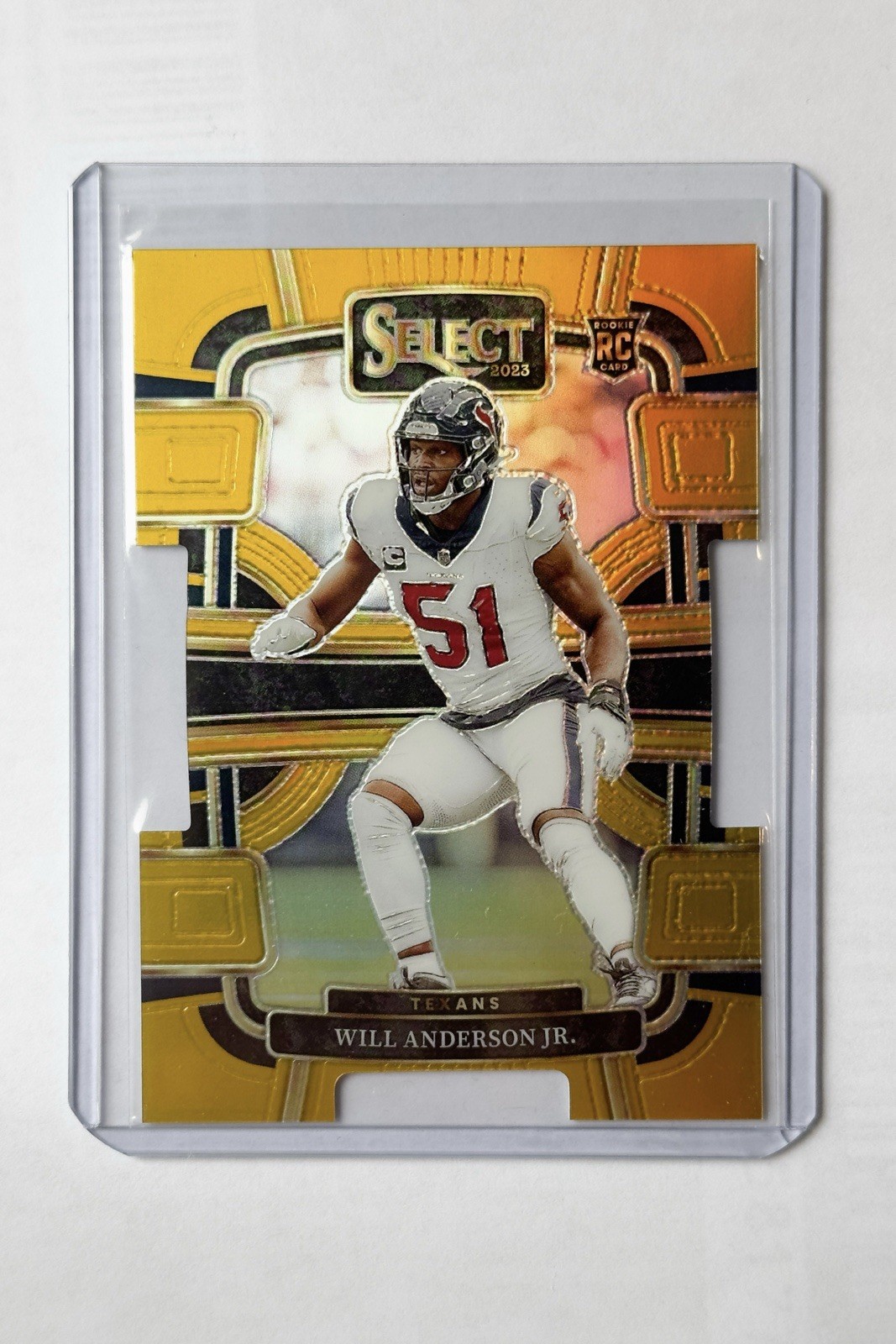 2023 Panini Select Concourse Will Anderson #40 Gold Prizm Die-Cut /10 (RC)