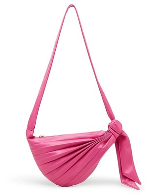 Betsey Johnson Pleats And Thank You Pink Cross Body Bag Pleated Purse *NEW*