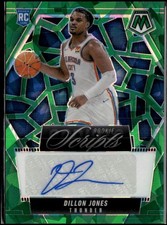 2024 Panini Mosaic Dillon Jones Rookie Scripts Green Ice #RS-DIL RC Auto Thunder