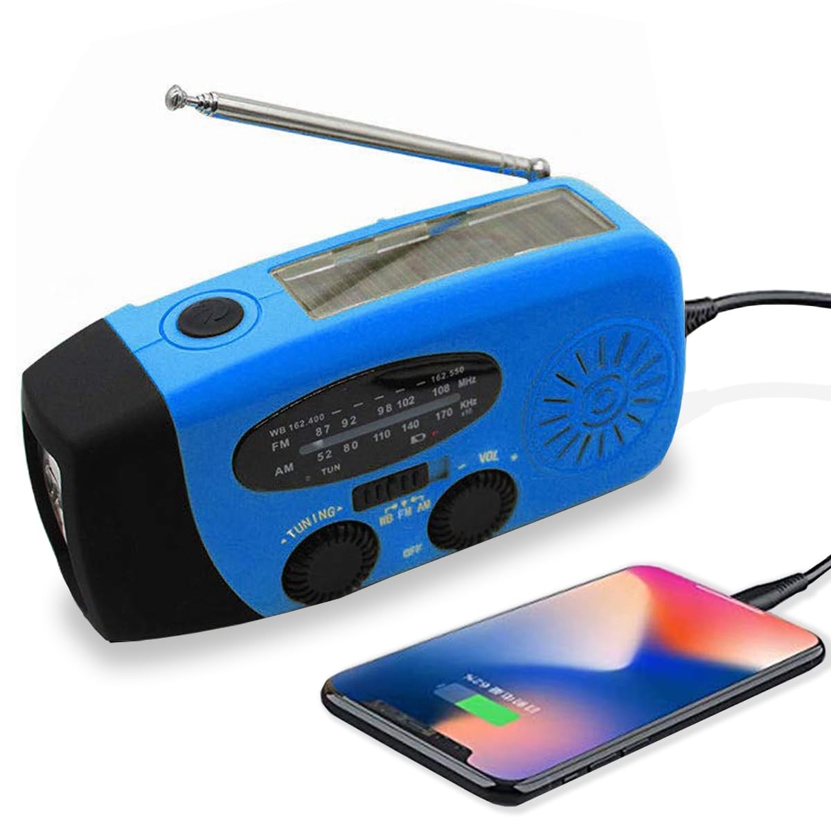 Upgraded Emergency Solar Weather Radio Hurricane Supplies Earthquake Kit Hand...