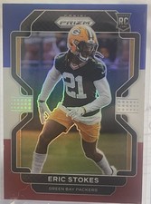 2021 Panini Prizm Red, White, and Blue Eric Stokes #433 Rookie Green Bay Packers