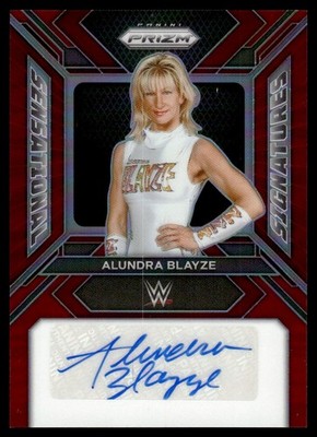 2024 Prizm WWE Sensational  Sigs Red Alundra Blayze Auto 76/99 #SS-ALU