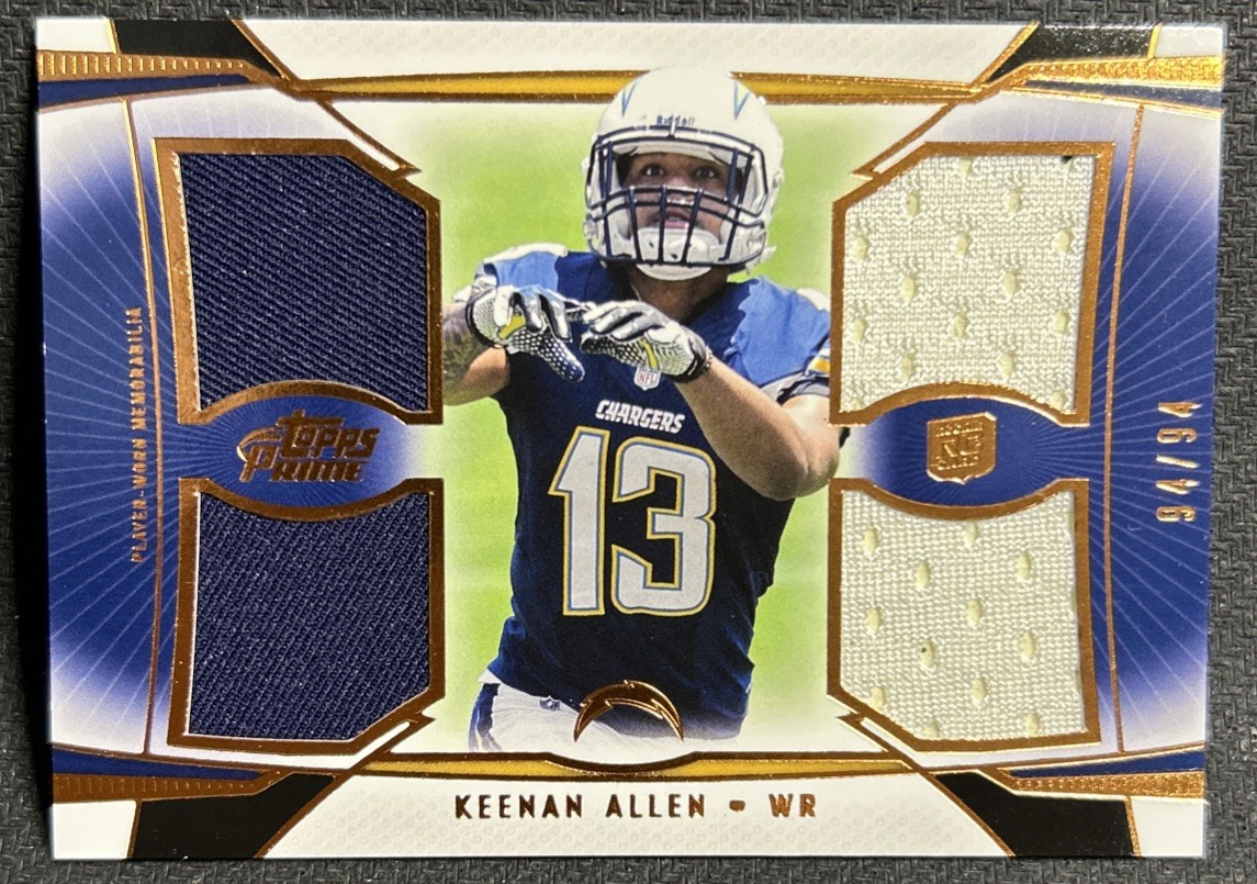 Keenan Allen Topps Prime Prime Relics #KA Base
